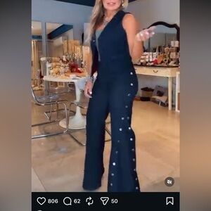 Jeans  and Vest  with Button Details